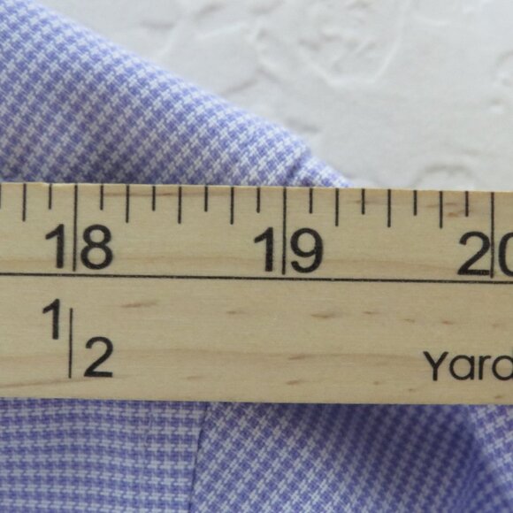 Stafford* Men's Long Sleeve Button Down Curved Hem Pocket Dress‎ Shirt~ Large - Picture 6 of 12